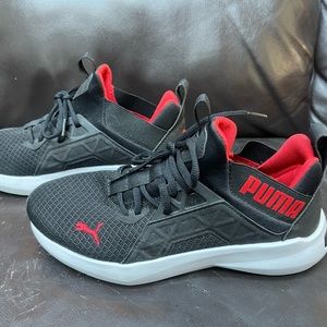 Puma Shoes , size 7, black w/red trims